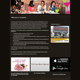 Website Design: Carmelina Restaurant