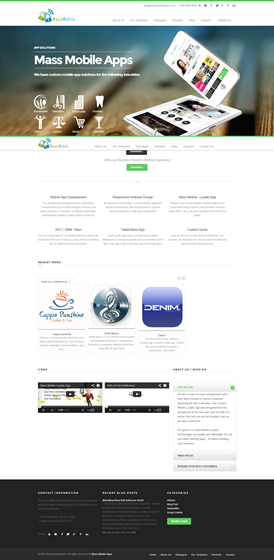 Website Design: Mass Mobile Apps
